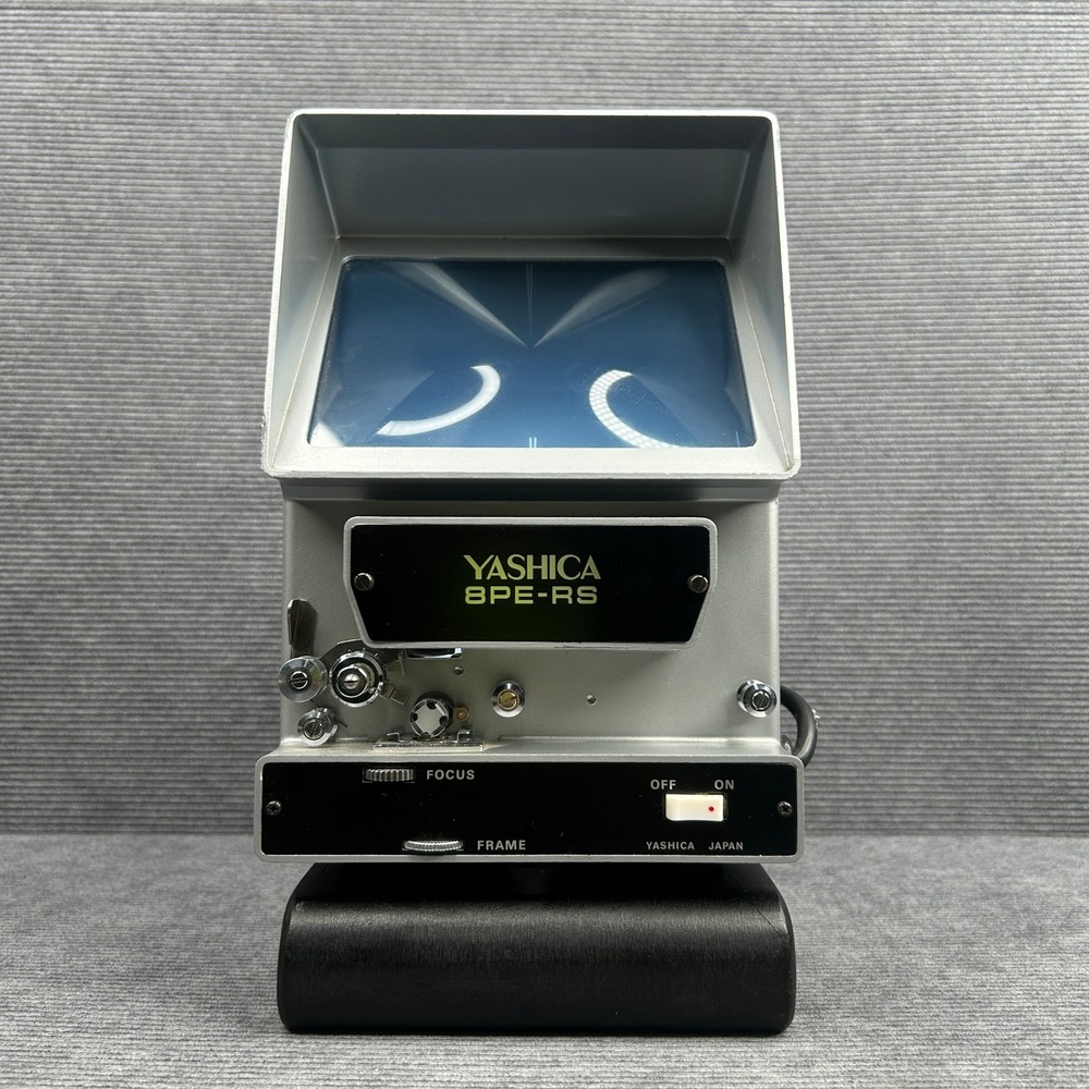 Yashica 8PE-RS Movie Film Editor Viewer Silver Dual 8mm Vintage Japan 220V